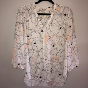 Floral V-Neck Blouse